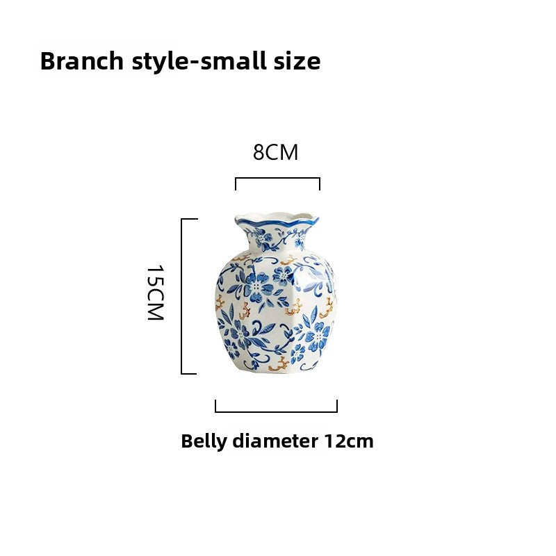 Blue and white porcelain vase