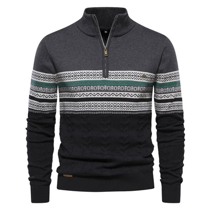 Mens Half Zip Knit Sweater