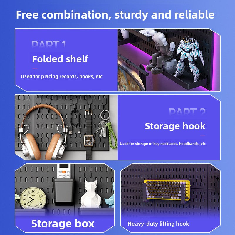 Modular Perforated Wall Panel Storage System