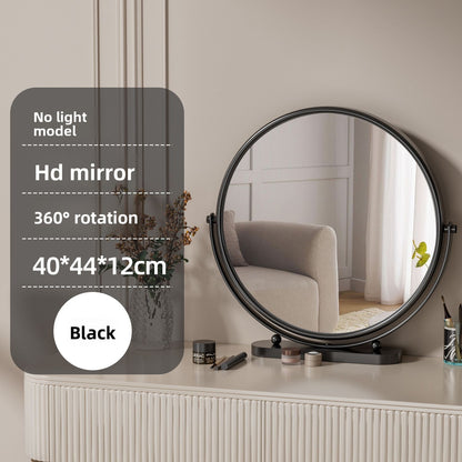 Round Smart Vanity Mirror with Dimmable Lighting