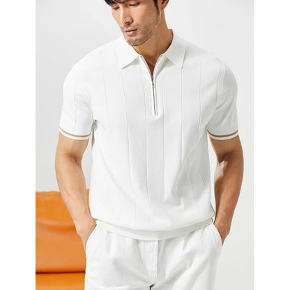 Men’s Striped Half-zip