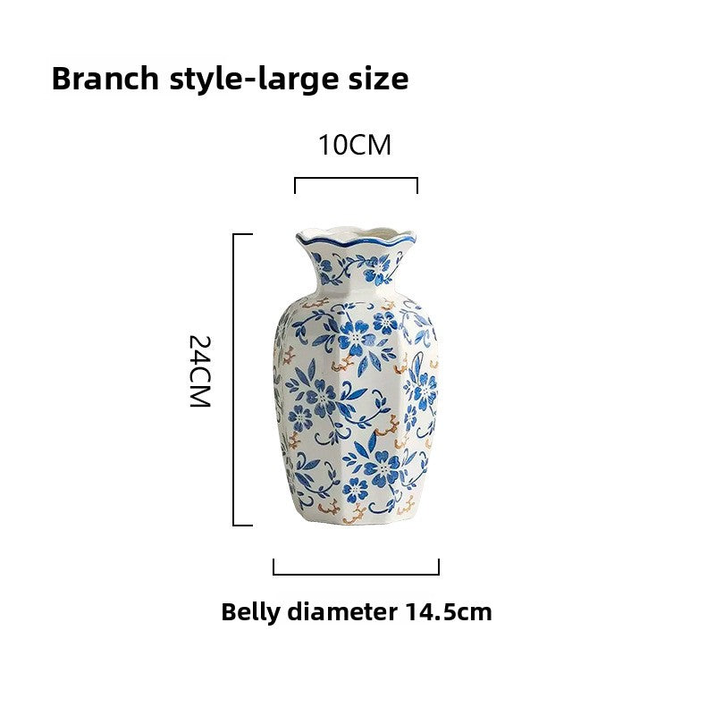 Blue and white porcelain vase