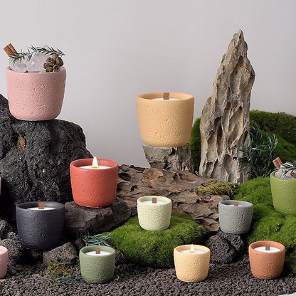 Cement Candle Holder Cup Empty Container