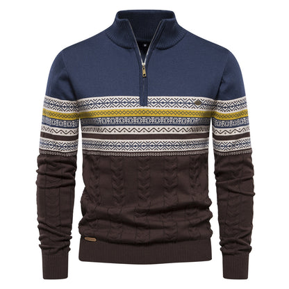 Mens Half Zip Knit Sweater
