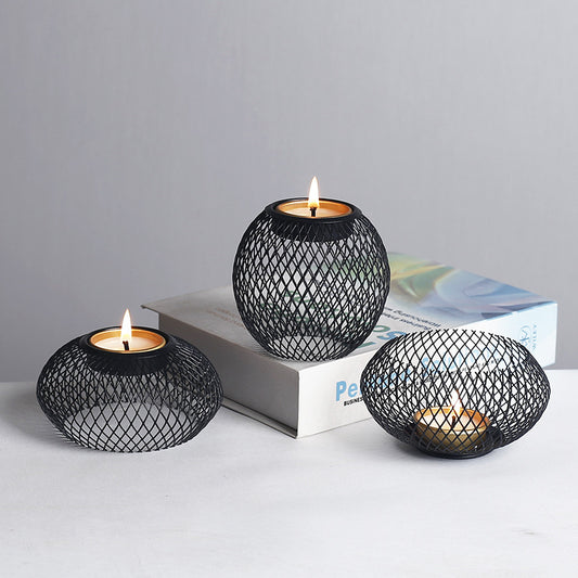 Black lantern candlestick
