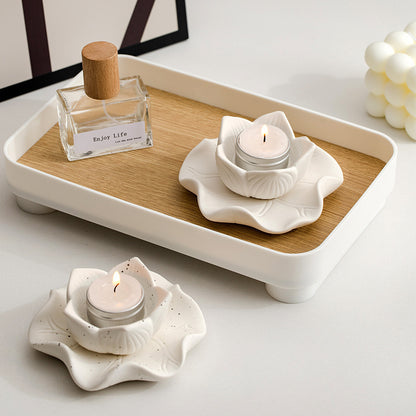 Ceramic Lotus Candle Holder