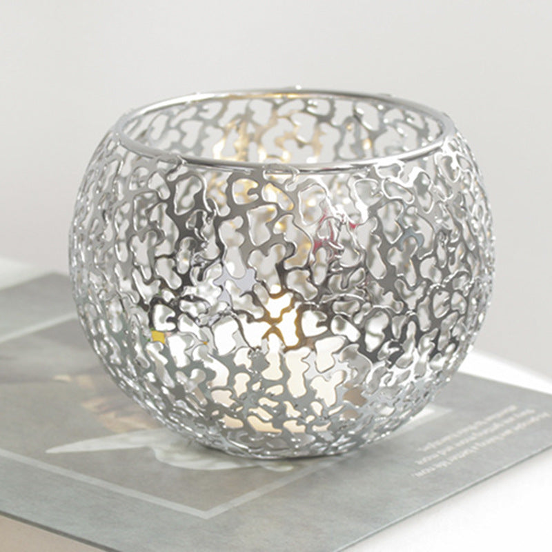 Metal Iron Candle Holder Cover Ornament
