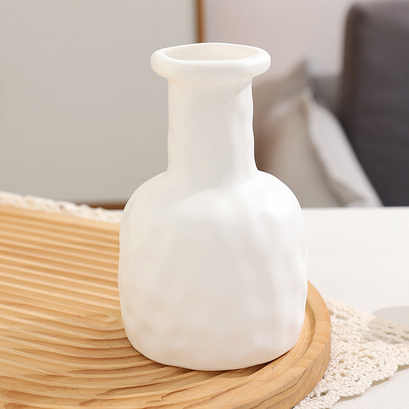 Nordic White Plastic Vase for Home Decor