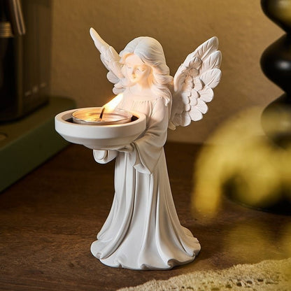 Angel Shape Ceramic Candlestick Holder