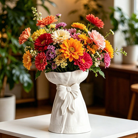 flower vase with bow