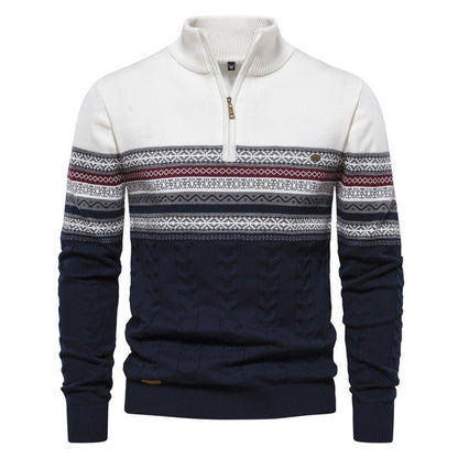 Mens Half Zip Knit Sweater