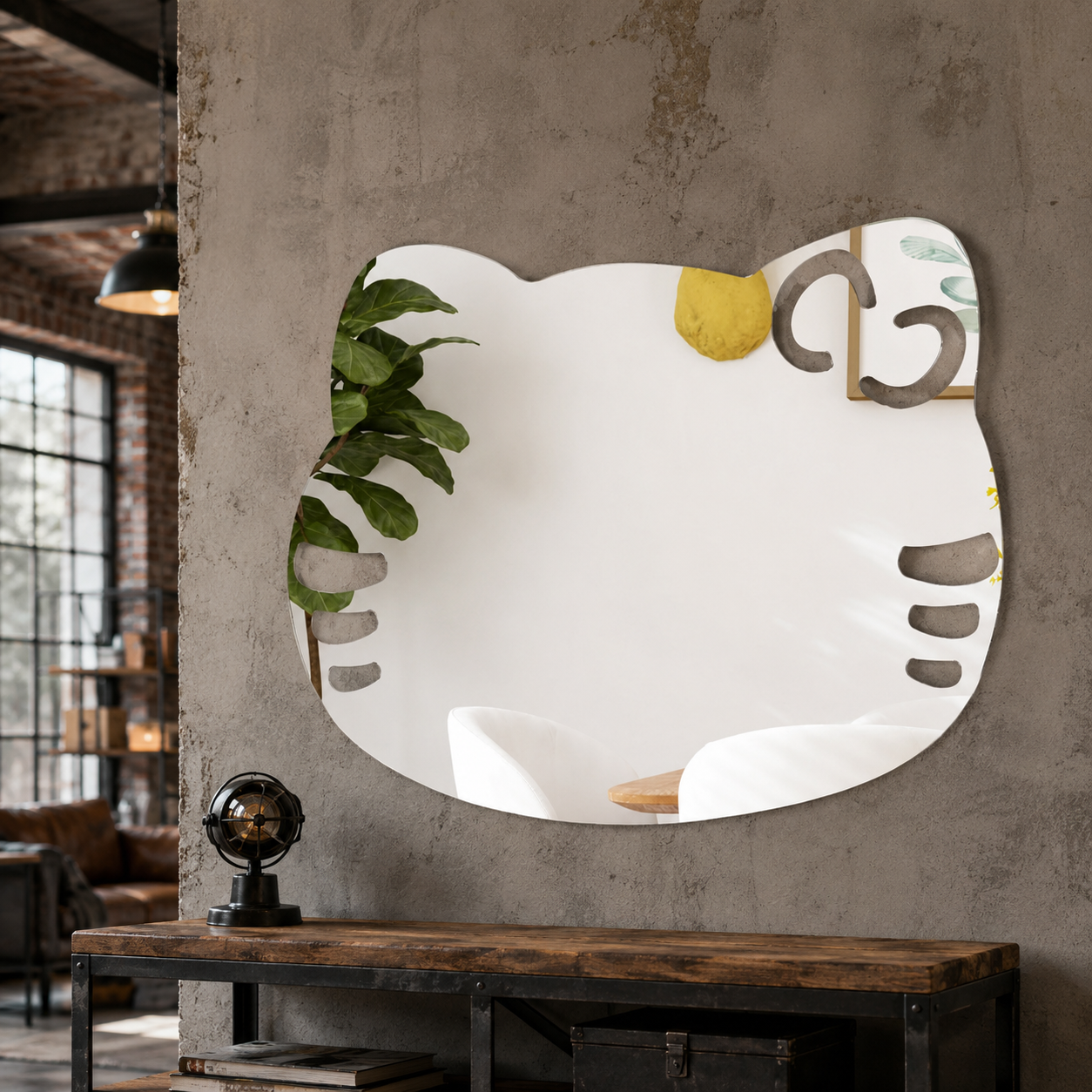 Mirror Wall Sticker, Self-Adhesive Oval
