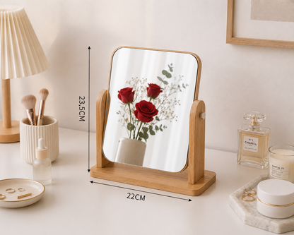 Wooden Makeup Mirror
