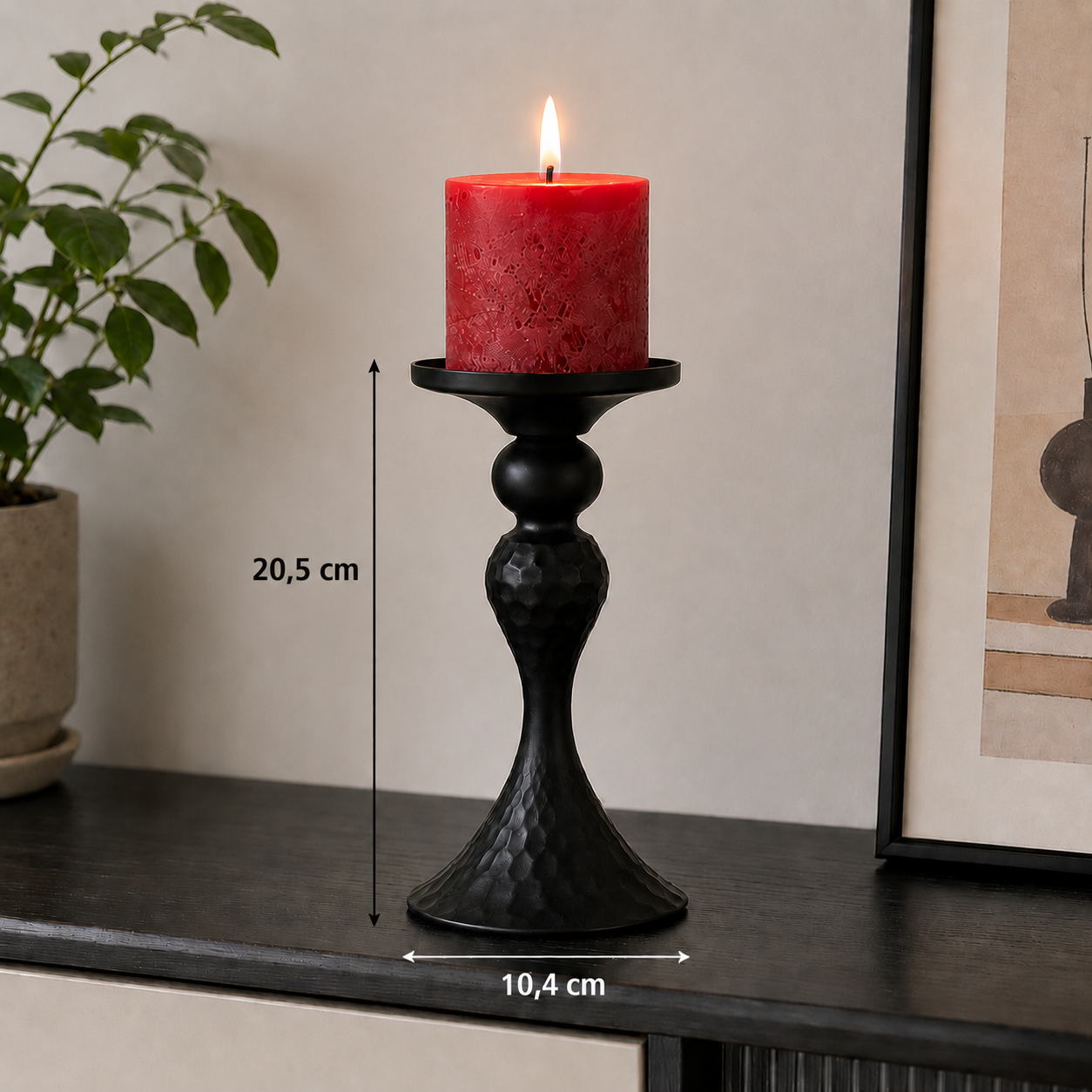 Hammered Iron Candle Holder European Home Decor