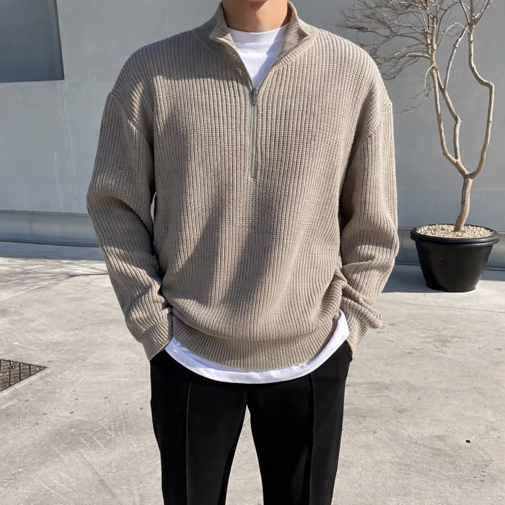 Knitted halfzip Sweater