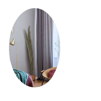 Mirror Wall Sticker, Self-Adhesive Oval
