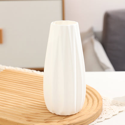 Nordic White Plastic Vase for Home Decor