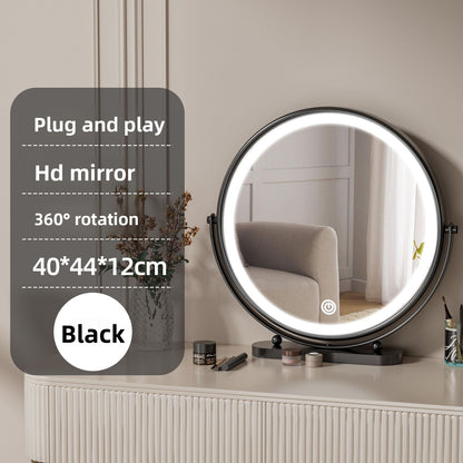 Round Smart Vanity Mirror with Dimmable Lighting