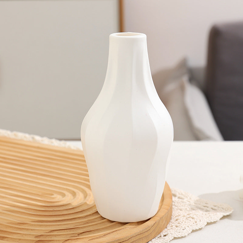 Nordic White Plastic Vase for Home Decor
