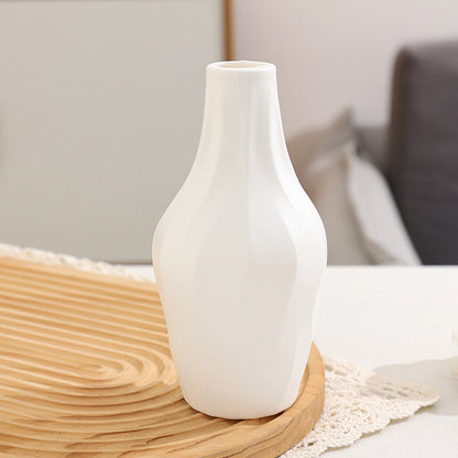 Nordic White Plastic Vase for Home Decor