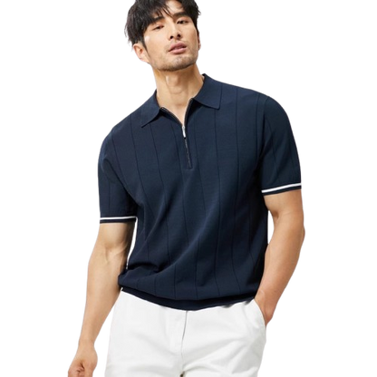 Men’s Striped Half-zip