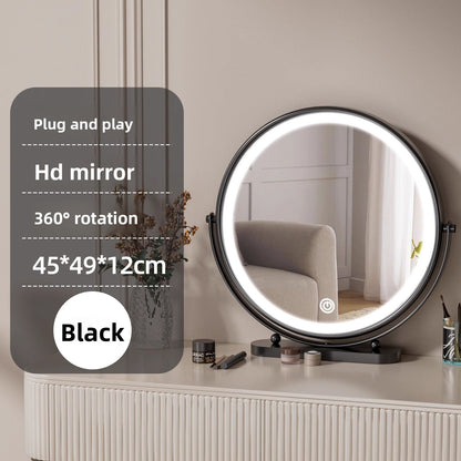 Round Smart Vanity Mirror with Dimmable Lighting