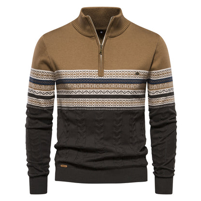 Mens Half Zip Knit Sweater